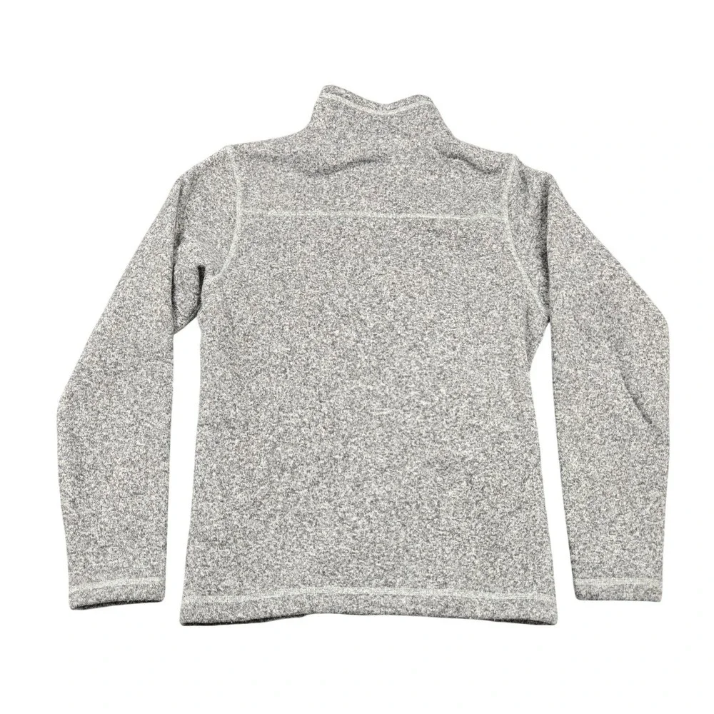 The North Face Sweater Mens Small Gray Heather 1/4 Zip Fleece Mock Neck Pullover